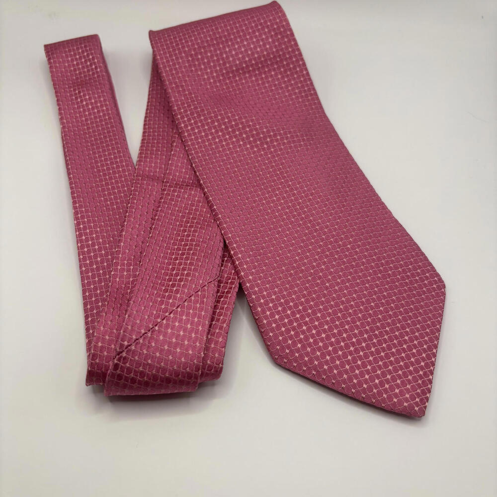Hugo Boss Pink Patterned Men's Silk Tie